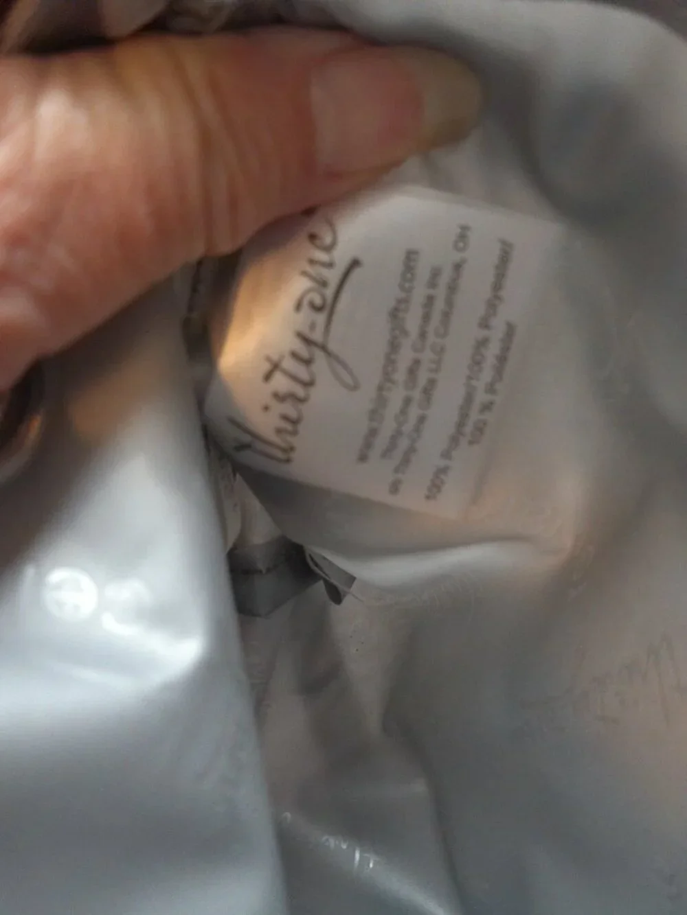 Thirty-One Small Gray Cosmetic Bag 2 Zippers New